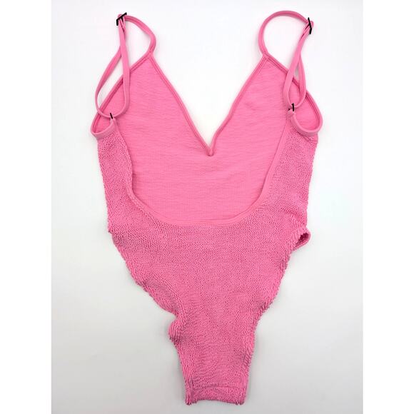 Bond Eye Women's Elena Open Back One Piece Swimsuit Candy Pink Recycled One Size - Picture 5 of 9